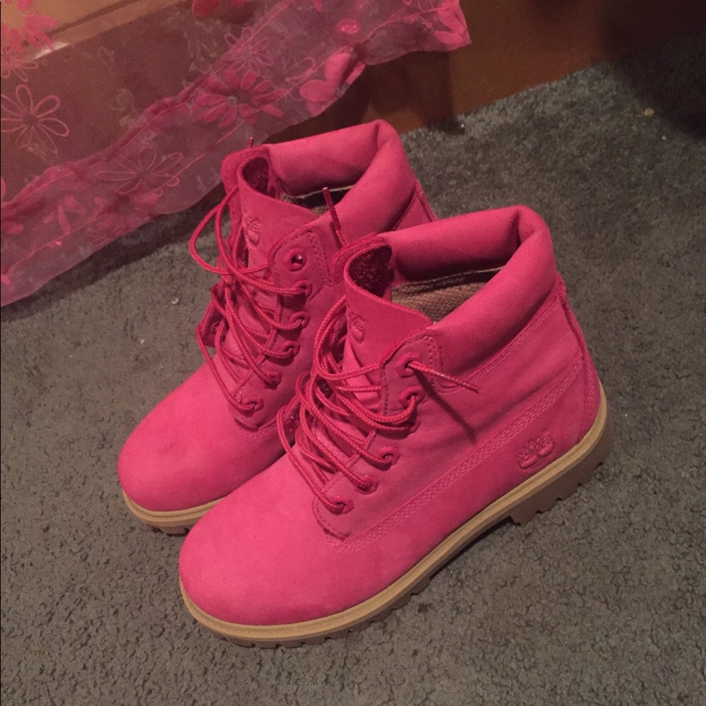 Pink Timberlands - Picture 2 of 3